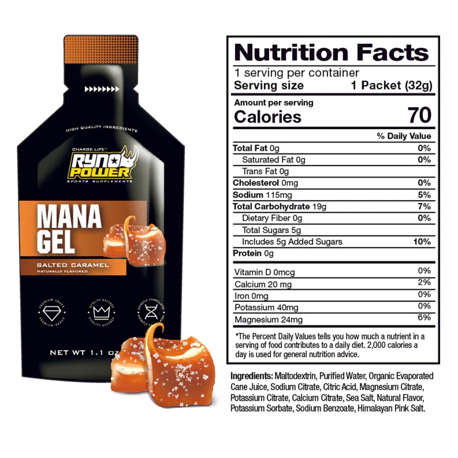 Ryno Power, Mana Gel, Gels, Mixed berry, 12pcs