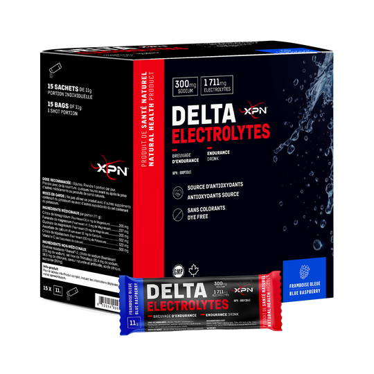 XPN DELTA ELECTROLYTES SACHETS (15 X 11G) Framboise Bleue