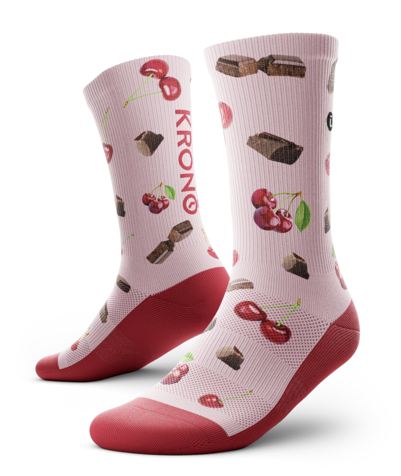 KRONO bas cerises pale ROUGE - Grandeur M/G