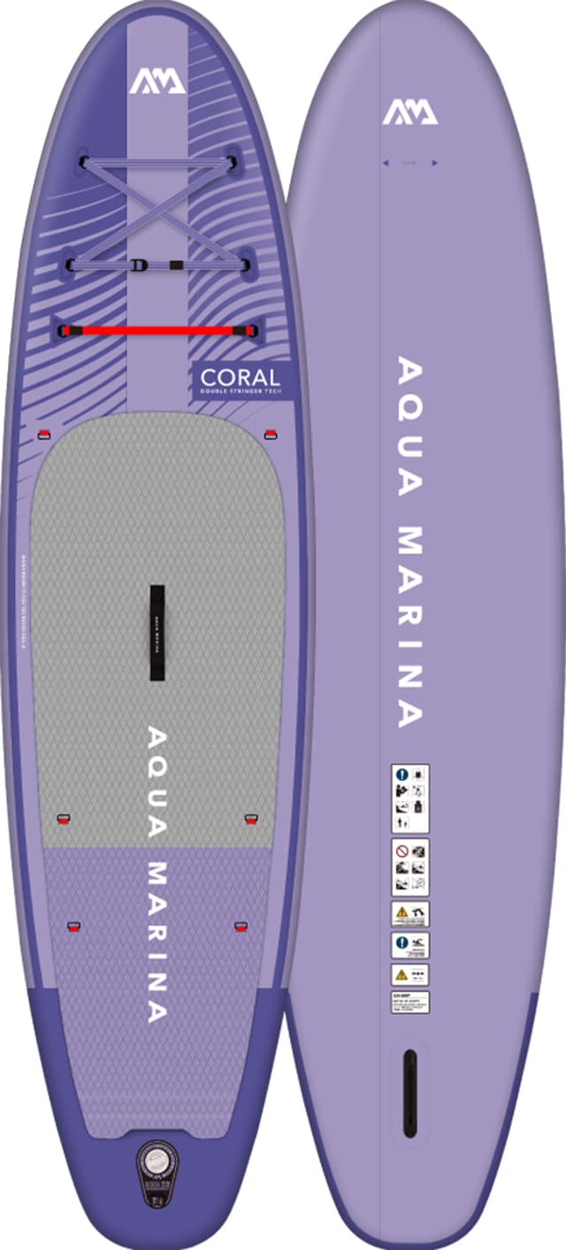 Coral 10'2'' Aqua Marina Coral Planche à pagaie gonflable All-Around Advanced, 3.1m/12cm, avec pagaie et laisse de sécurité