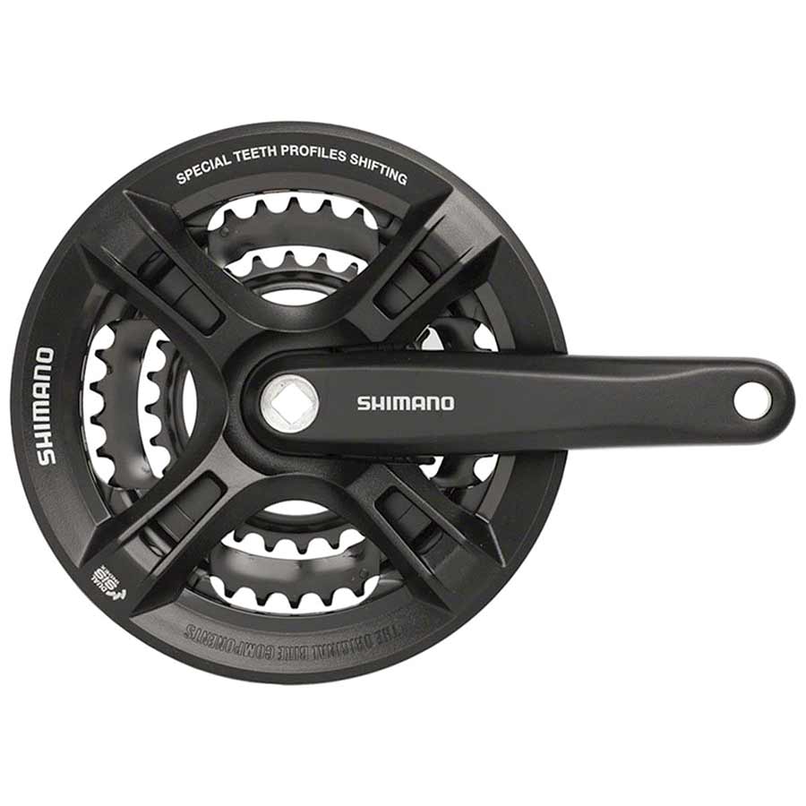 175mm, 28/38/48T, Riveted, Square, 50 mm, Black