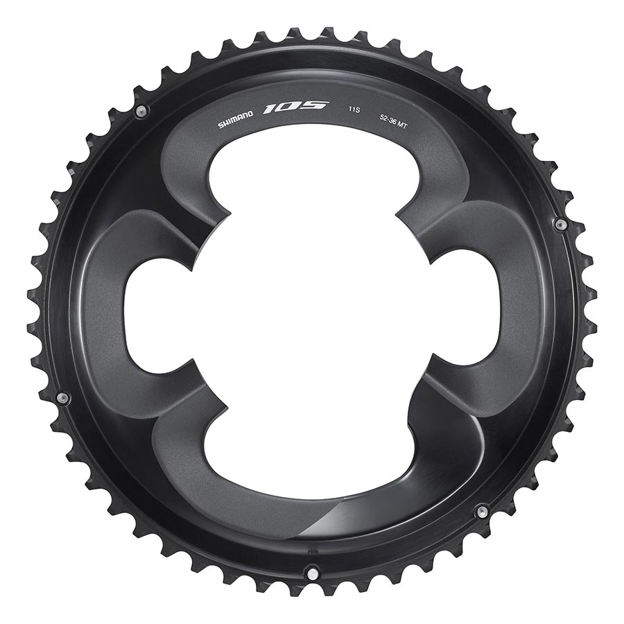 52, Speed: 11, BCD: 110, Bolts: 4, Outer, Aluminum, Black, Y1WV98030