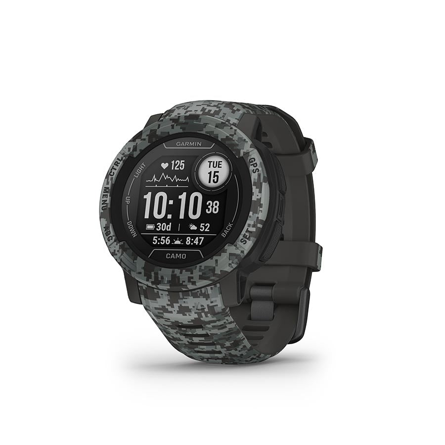 Garmin, Instinct 2 Camo Edition, Watch, Watch Color: Graphite Camo, Wristband: Graphite Camo - Silicone