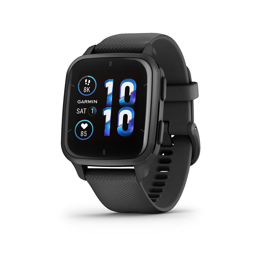 Garmin, Venu Sq 2 Music, Watch, Watch Color: Black, Wristband: Black - Silicone