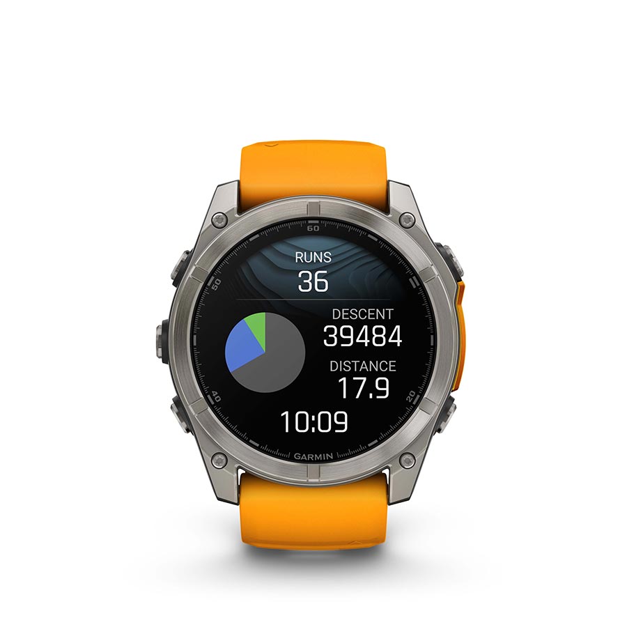 Garmin, fenix 8 AMOLED Sapphire 51mm, Watch, Watch Color: Grey, Wristband: Black/ Pebble Gray - Silicone