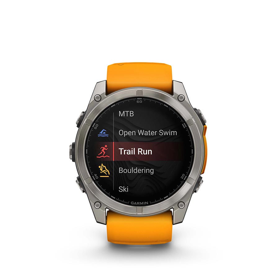 Garmin, fenix 8 AMOLED Sapphire 51mm, Watch, Watch Color: Grey, Wristband: Black/ Pebble Gray - Silicone